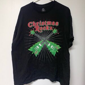 Christmas Rocks Black T-Shirt